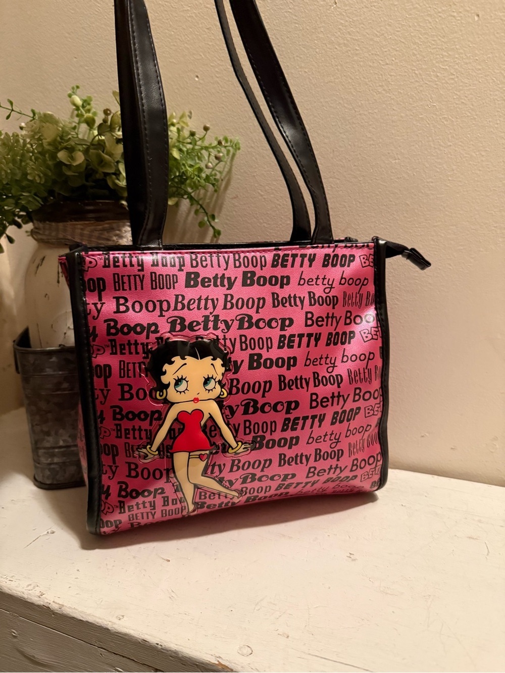 Vintage 90s Betty Boop Tote Bag 14x12 1997 EUC